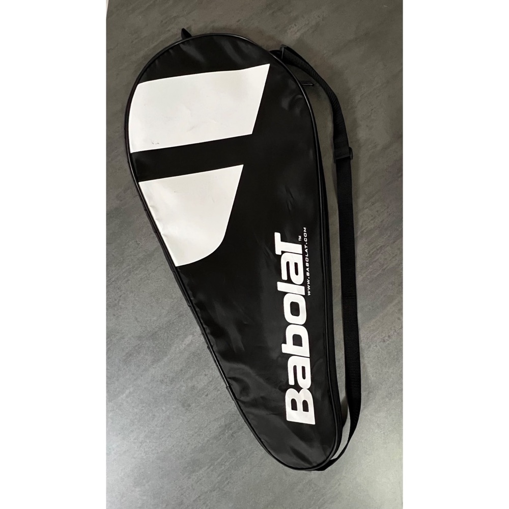 BABOLAT‎ PLAY Black And White Tennis Racket Cover Bag Adjustable Carrying Strap